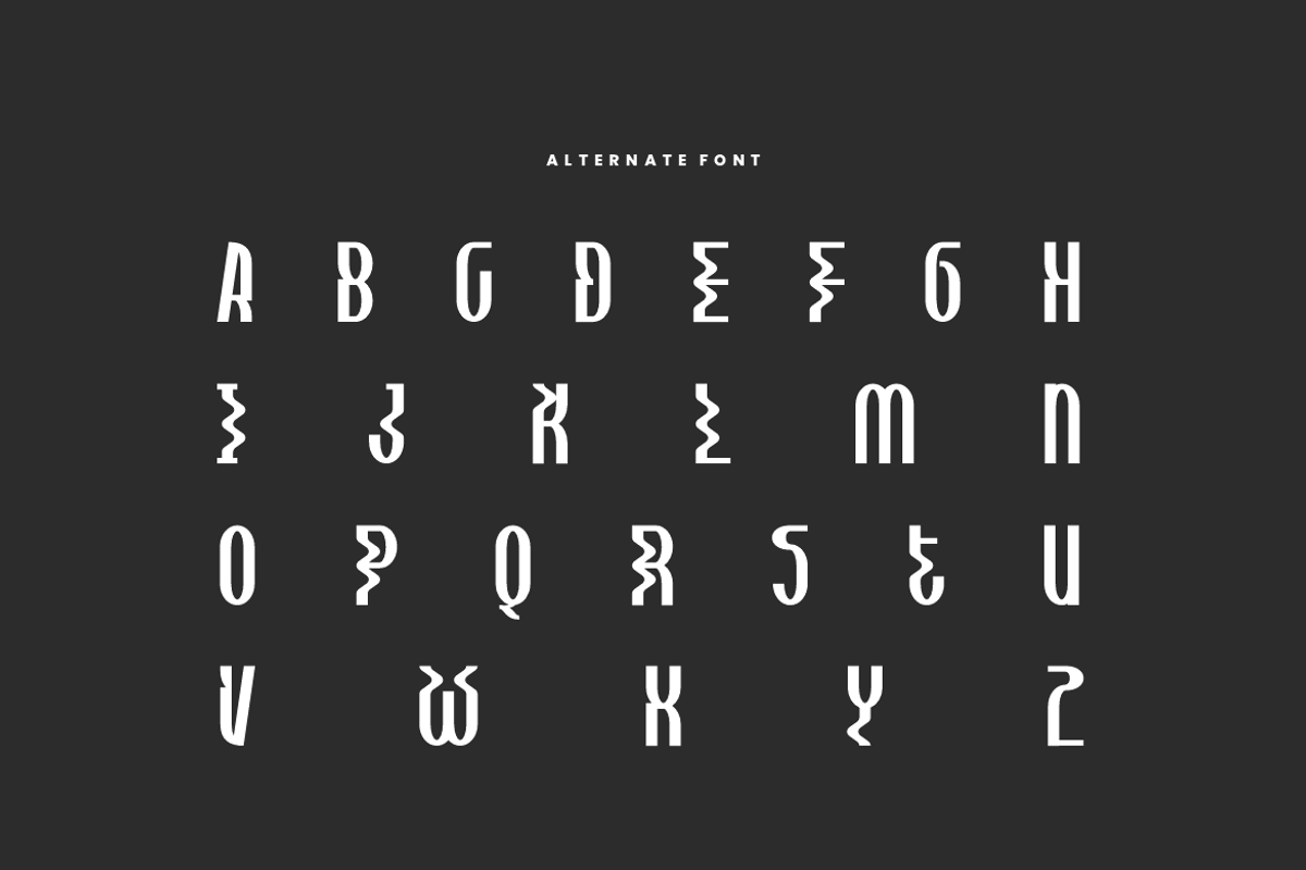 Squiwore - Experimental Font, a Sans Serif Font by QR Design Studio (Photo 7 of 8)