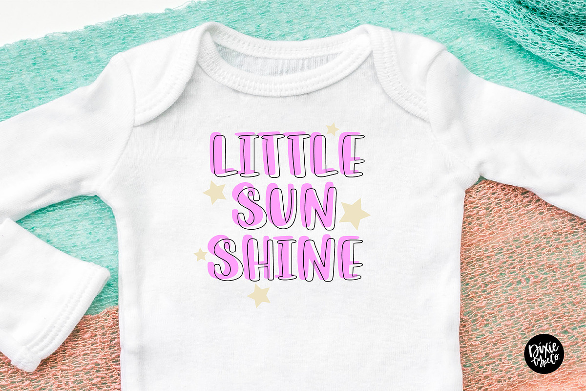 SUNNY BEACHES Casual Sans Outline preview 5