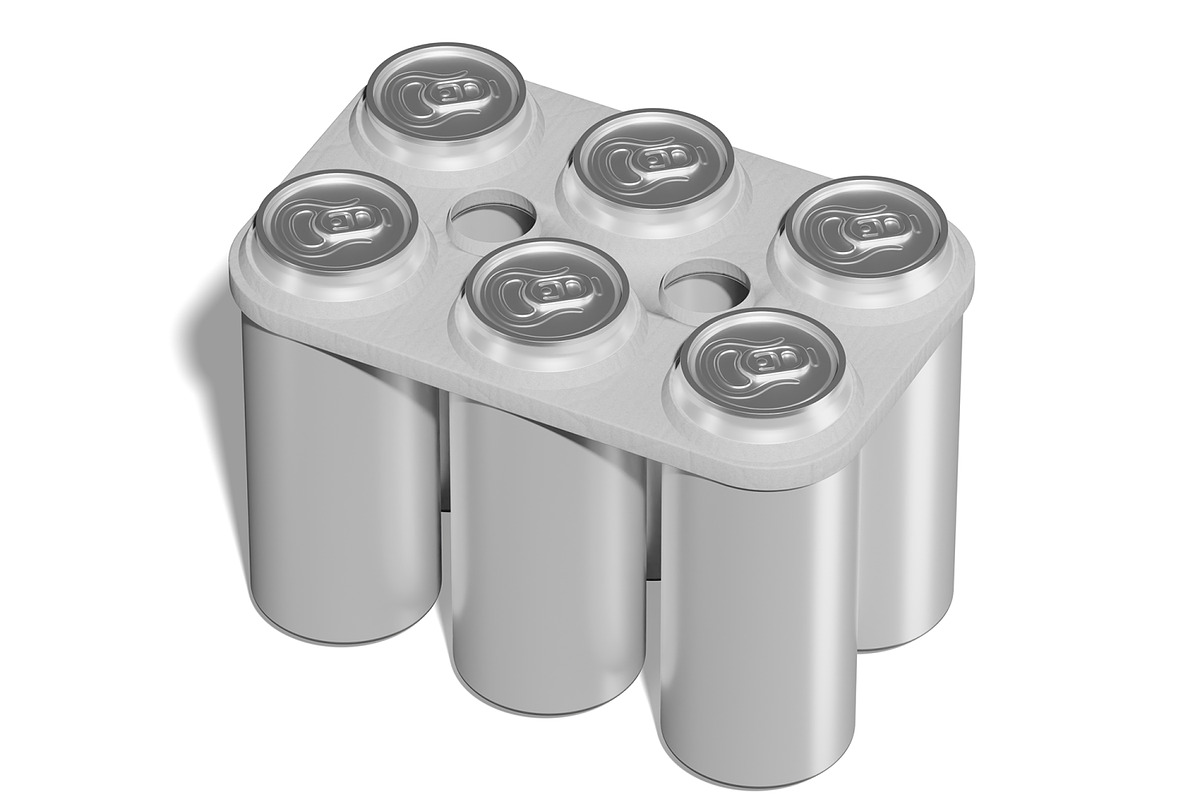Soda Can Six Pack Mockup, a Packaging Mockup by Permadi Creative (Photo 3 of 5)