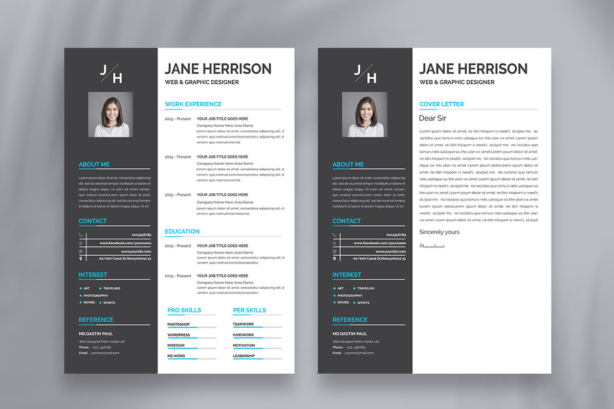 Professional Resume CV Template, a Resume Template by Blackcloud_Creations (Photo 4 of 7)