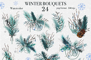 Winter Animal Watercolor Clipart Set, an Animal Illustration by DiashaArt (Thumbnail 5 of 22)