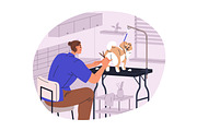 Dogs, cats in pet grooming salon set, an Animal Illustration by Good Studio (Thumbnail 3 of 11)
