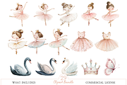 Ballet Bliss Watercolor Clipart, an Illustration by MockupWizard (Thumbnail 2 of 5)