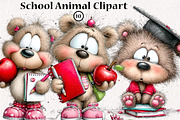 School Animal Clipart,, a Seasonal Illustration by CreationArt (Thumbnail 1 of 4)