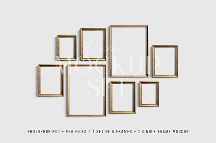 Gallery Wall Mockup Set of 8 | 13, a Product Mockup by DESIGN BY nube