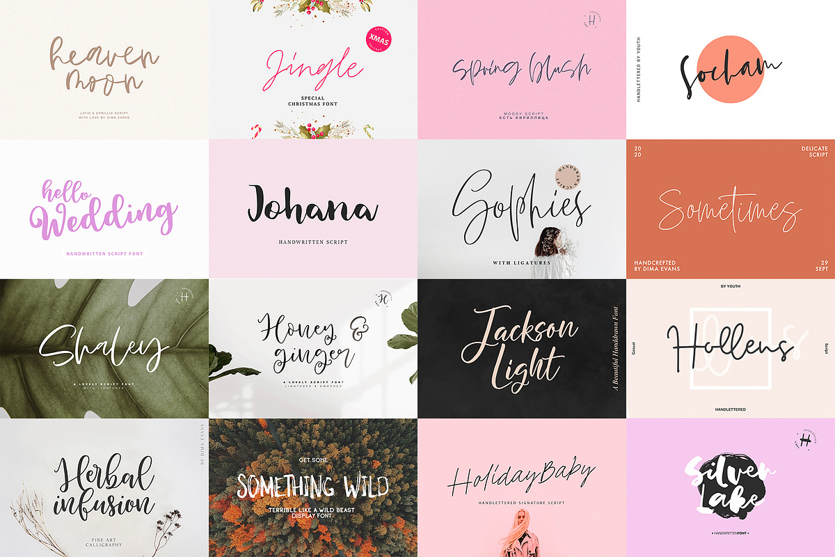 ALL MY FONTS Bundle, a Handwritten Font by supfonts
