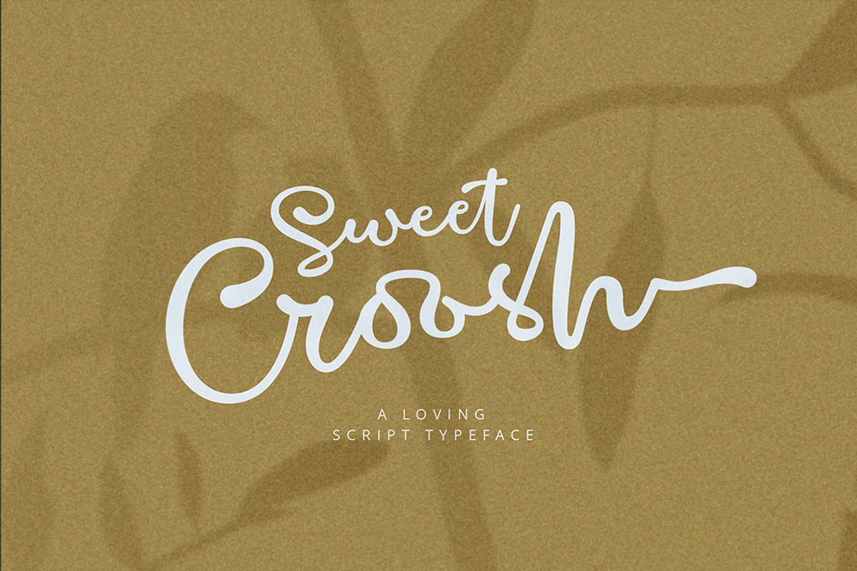 Sweet Croosh Script Font, a Script Font by Grontype (Photo 1 of 9)