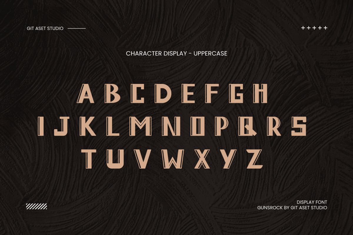 Gunsrock Display Font, a Sans Serif Font by gitasetstudio (Photo 6 of 6)