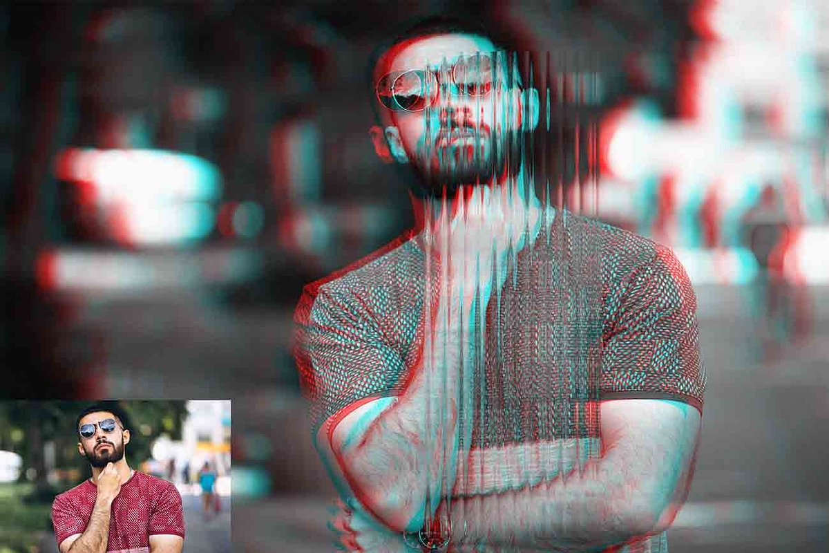 3D Glitch Distortion Ps Action, an Action Add-On by Studio Retouch (Photo 5 of 10)