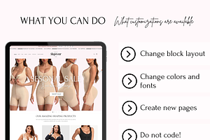 Pink Shopify Theme Selling Shapewear