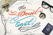 Devil East, a Script Font by FHFont (Thumbnail 1 of 8)