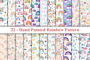 Hand Painted Rainbow Pattern, a Pattern Graphic by Digital Studio