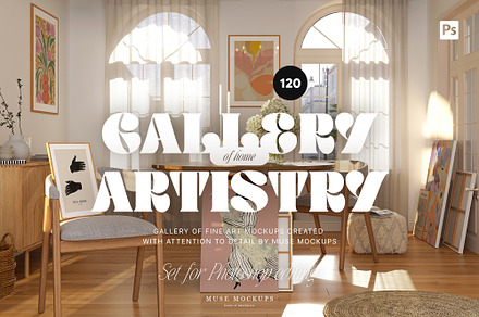 GALLERY ARTISTRY 120 Frames Mockups, a Household Mockup by Muse Mockups