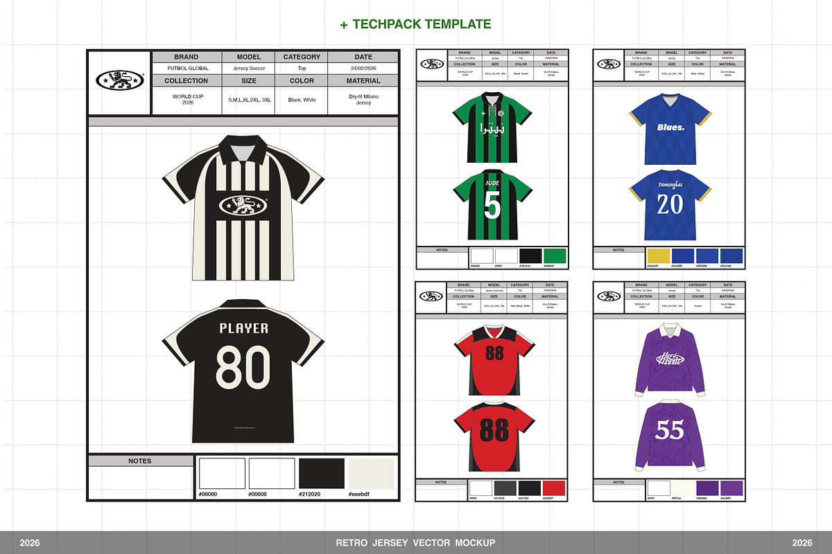 Retro Sports Jersey Vector Mockup, an Apparel Mockup by Irhasalfahad (Photo 8 of 8)