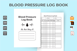 Blood Pressure Notebook KDP Interior