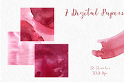 Carmin Red Watercolor Design Kit, a Texture Illustration by CpandoShop (Thumbnail 5 of 5)