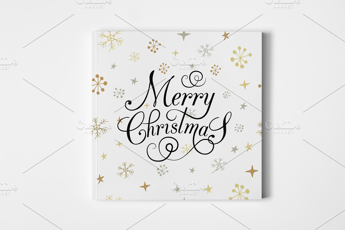 Merry Christmas Typography Card, a Card Template by Svetlana Kurako (Photo 1 of 2)