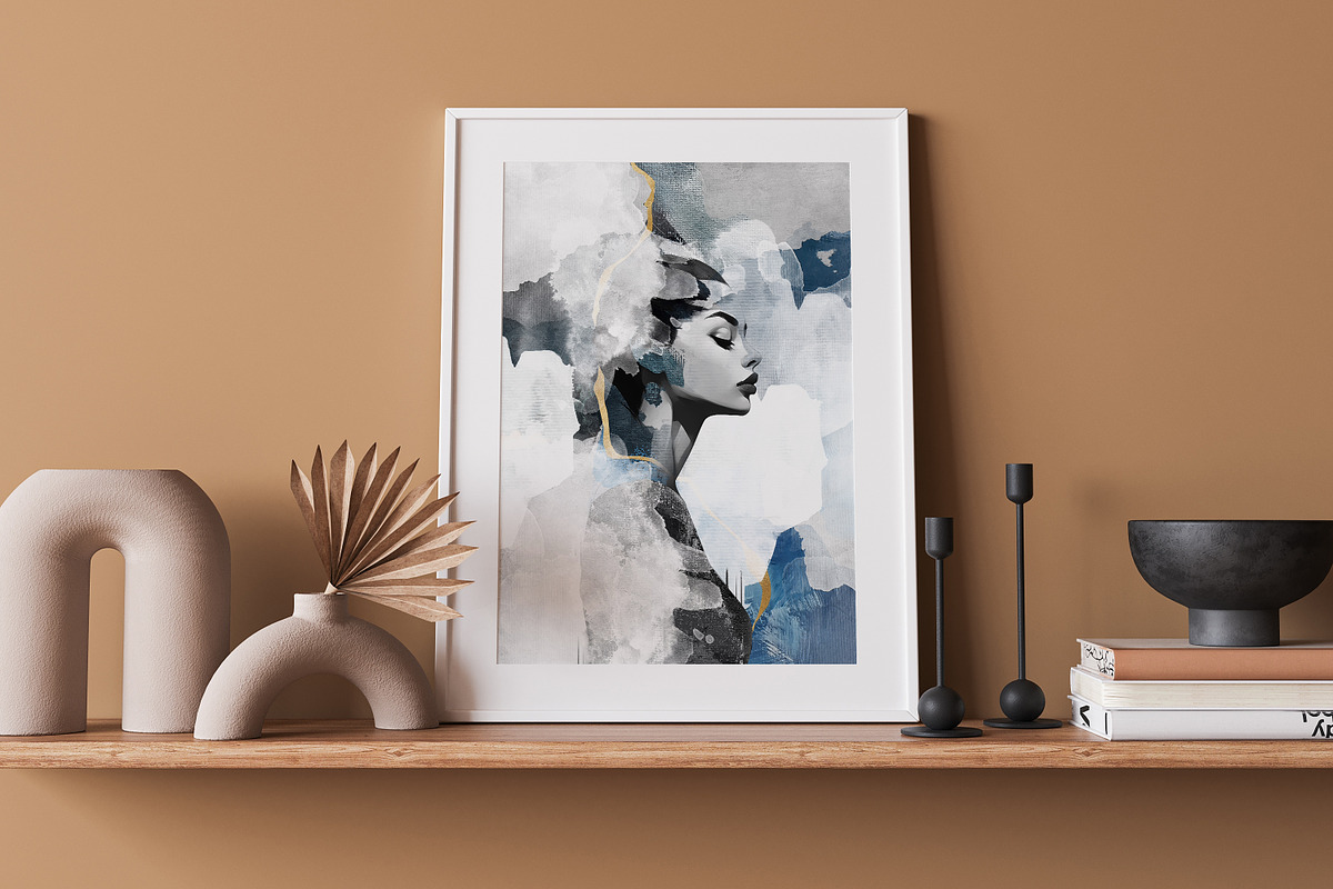 Modern golden female print poster, a Decorative Illustration by Muzi pear studio (Photo 8 of 10)