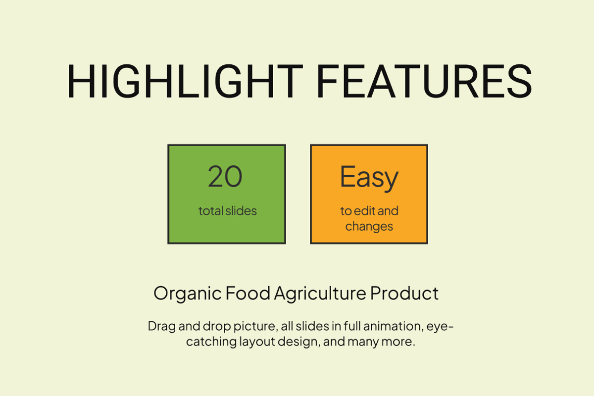 Organic Food Agriculture Product, a Presentation Template by Loin Studio (Photo 2 of 4)