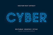 Neon Outline Tech Text Effect, a Templates & Theme by studiogstock (Thumbnail 1 of 2)