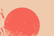 Crimson Sun in Japanese Landscape, a Decorative Illustration by 3D assets for your awesom (Thumbnail 1 of 3)