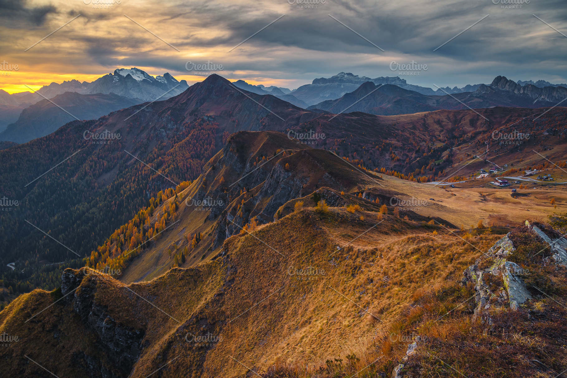 Mountain ridges with beautiful peaks, a Nature Photo by Alpine Dreams