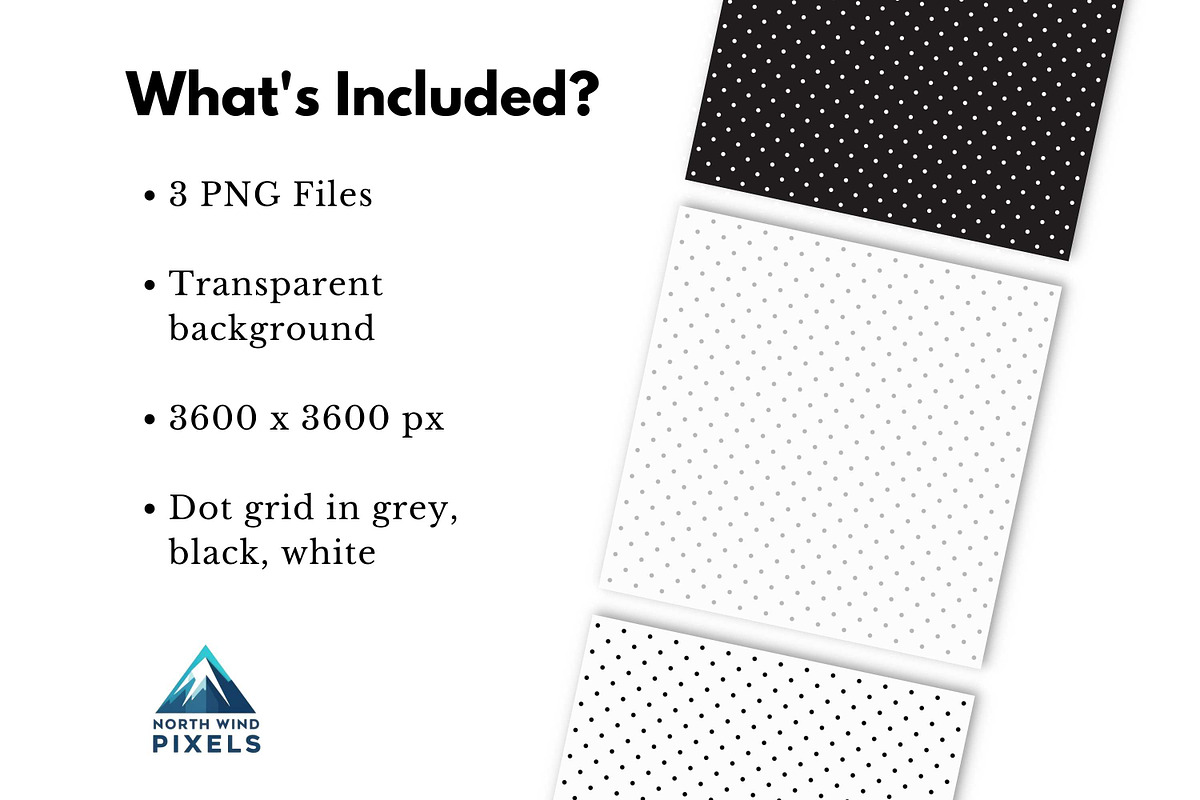 3 Watermark Dot Photoshop Overlays, a Pattern Graphic by NorthWindPixels