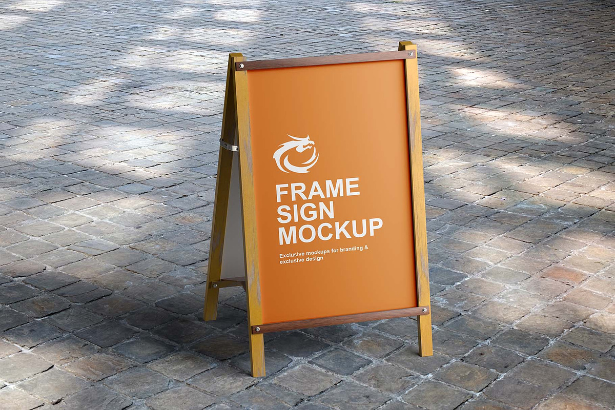 Frame Sign Mockup, a Product Mockup by Designbuys (Photo 1 of 3)