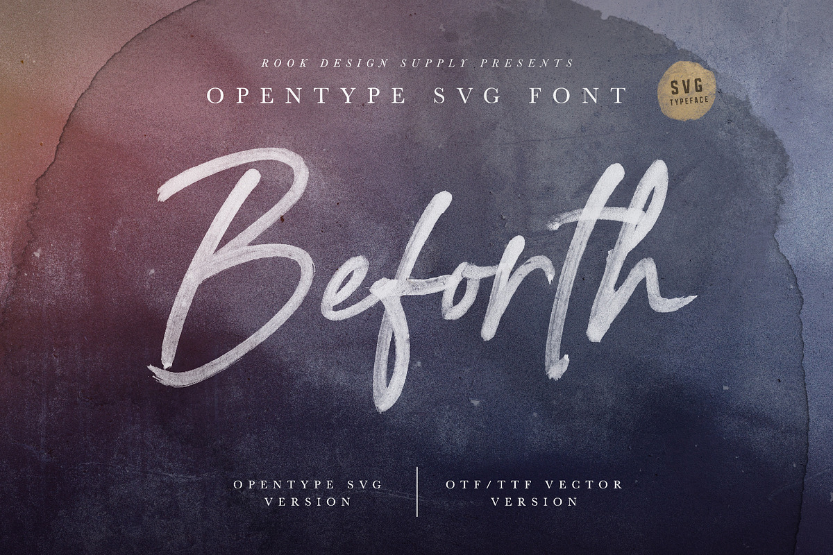Beforth - OpenType SVG Font, a Serif Font by Greg Nicholls (Photo 1 of 10)