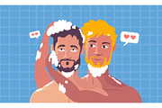 12 Gay couple LGBT vector bundle, a Person Illustration by foxndeer (Thumbnail 4 of 4)
