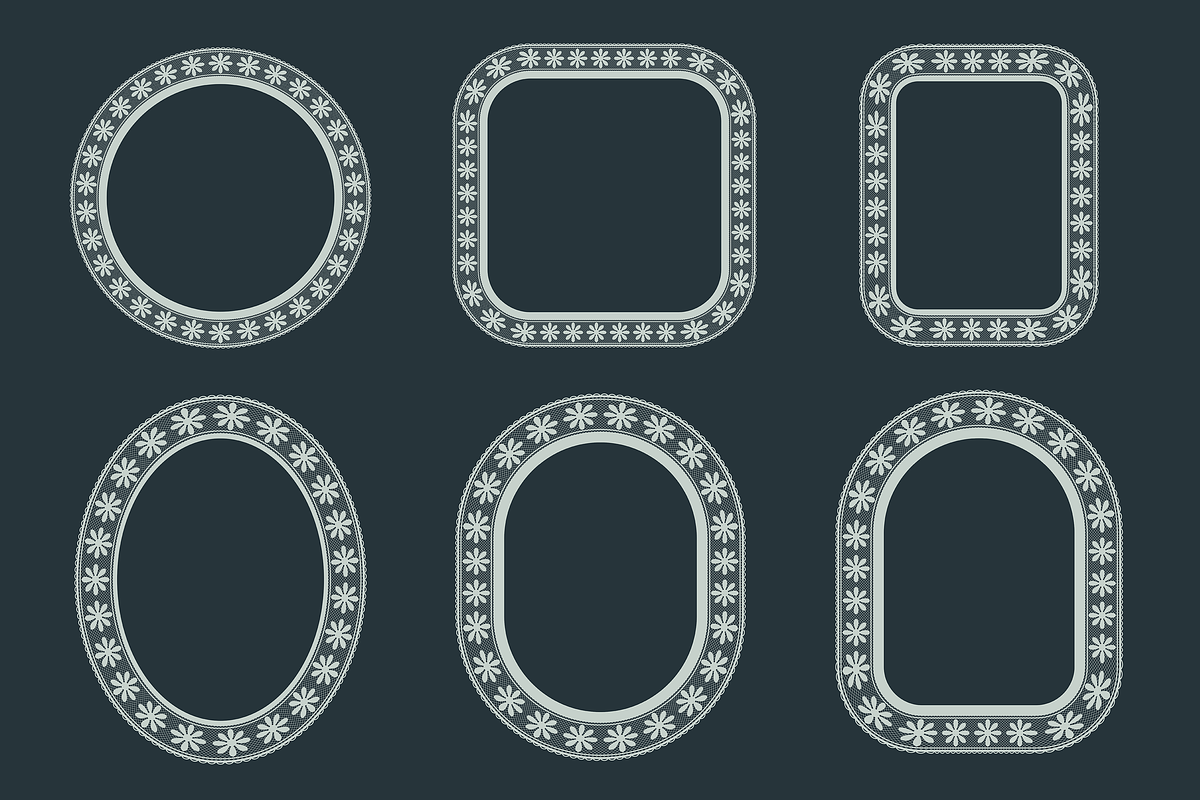 Doily Lace Frame Bundle, a Decorative Illustration by Kusumaillustration (Photo 12 of 19)