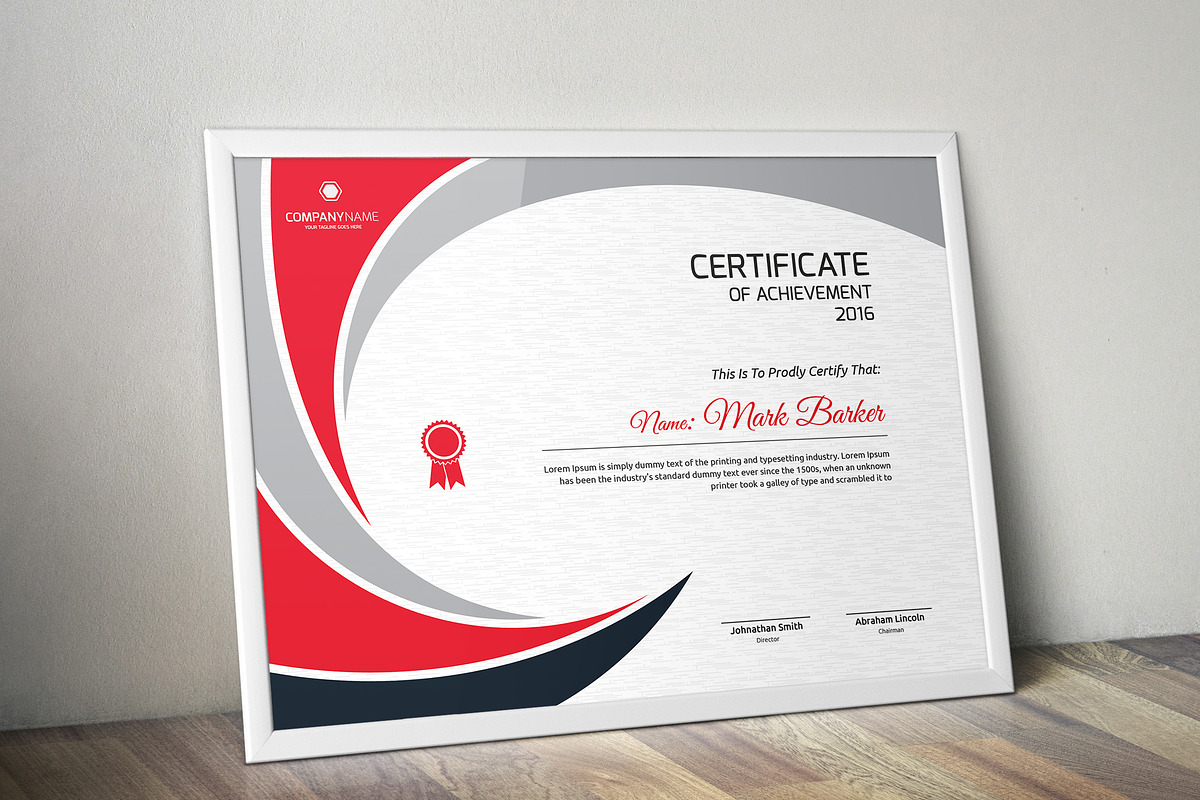 Certificate Word | PSD | AI, a Stationery Template by Curve Design (Photo 4 of 6)