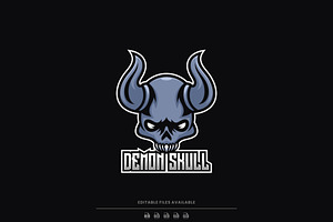 Demon Skull E- Sport And Sport Logo