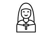 Nun Line Icon, an Icon by Pexelpy (Thumbnail 1 of 2)