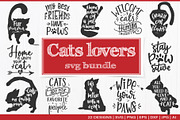 Funny Cat bundle / Cat lovers, an Animal Illustration by Tatti Graphic Studio (Thumbnail 1 of 3)