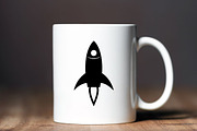 Rocket Silhouette SVG, a Technology Illustration by newminddesign (Thumbnail 10 of 10)