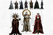 Dark Fantasy Rulers Gothic Clipart 1, a Person Illustration by ThatsDesignArt (Thumbnail 6 of 11)