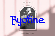 Byofine Gothic Display Typeface, a Blackletter Font by Designsation (Thumbnail 1 of 10)
