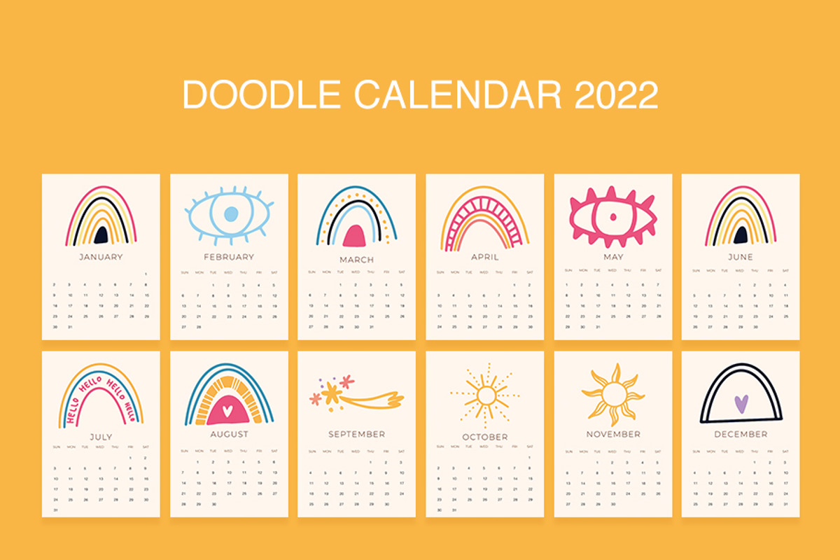 Minimalist Calendar Template 2022, a Stationery Template by Emilly Studio (Photo 2 of 3)