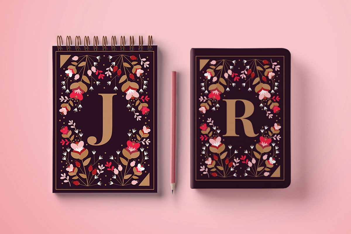 Madrid Floral Monograms, a Pattern Graphic by Werlang Paper (Photo 4 of 5)
