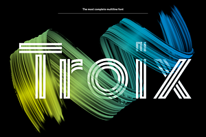 Troix - Multiline Ligature Font, a Sans Serif Font by Studio Dot by dot