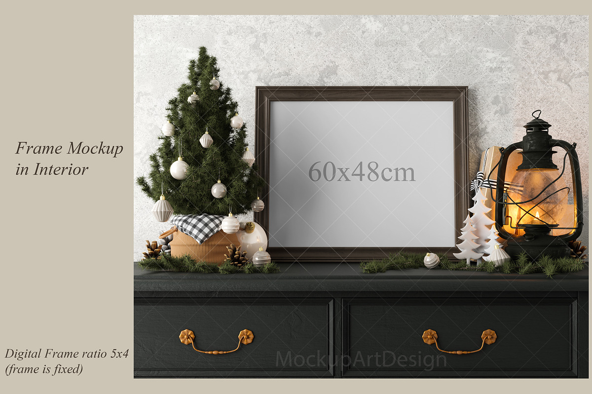 5x4 Frame Christmas Mockup, a Product Mockup by MockupArtDesign (Photo 2 of 4)