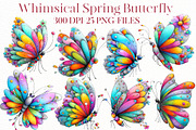 Whimsical Spring Butterfly Clipart, an Illustration by Designworld (Thumbnail 1 of 8)