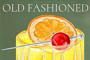 Old Fashioned Watercolor Cocktail, a Food Illustration by Olexandra Mur (Thumbnail 2 of 3)