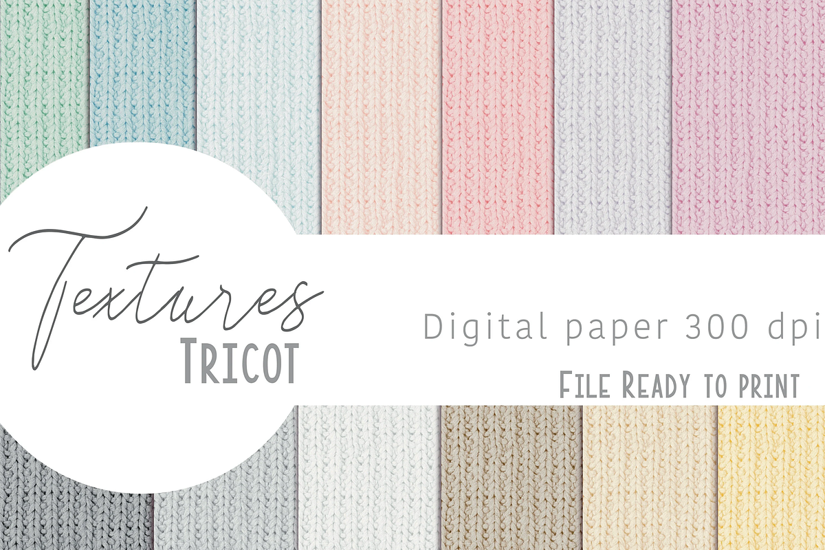Textures: Tricot - Digital Paper, an Illustration by Lolytop Studio (Photo 1 of 2)