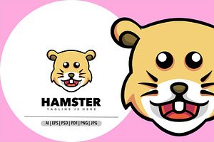 Cute baby hamster logo, a Design Template by Bayuktx