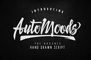 Auto Moods script, a Script Font by Brosnes (Thumbnail 1 of 6)