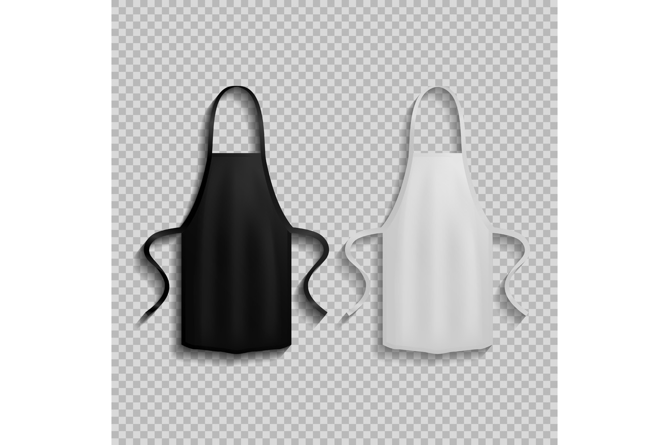 Black and White Apron on Vector Illustration., a Food Illustration by ...