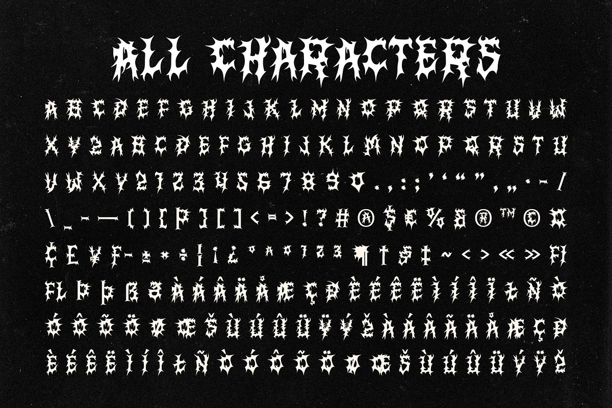 CS Watcher – Black Metal Font, a Blackletter Font by Craft Supply Co. (Photo 8 of 8)