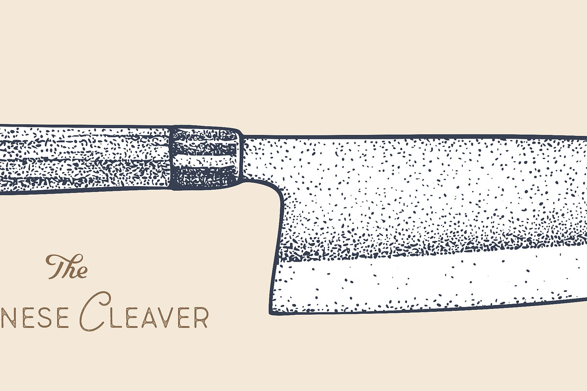 Butcher Knife. Hand drawn sketch, a Food Illustration by Foxys Graphic (Photo 2 of 3)